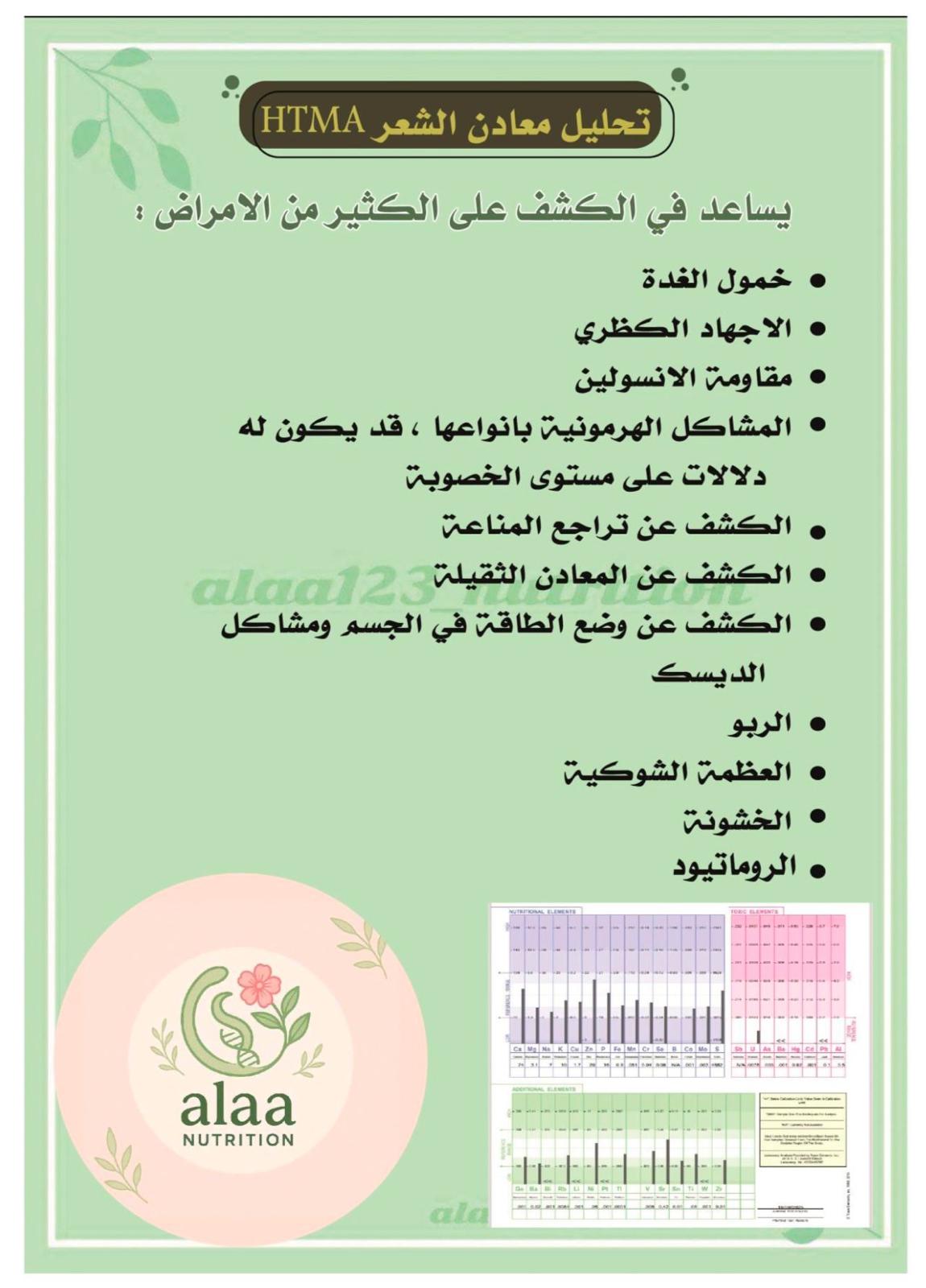 تحليل معادن الشعر داخل الكويت HTMA