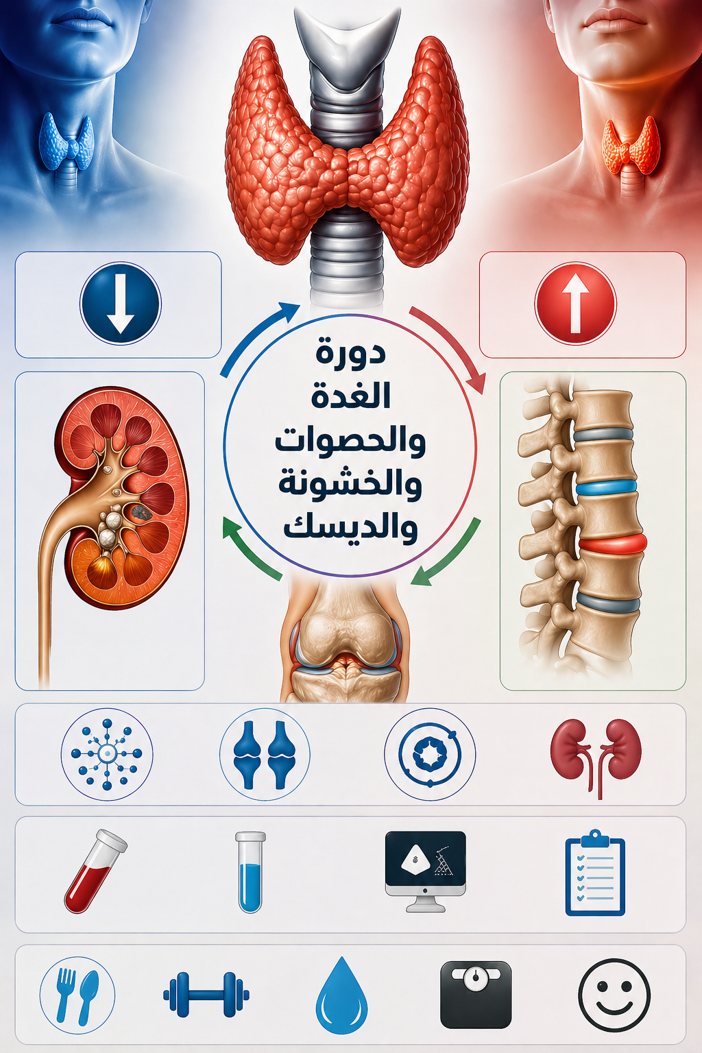خمول ونشاط الغدة - حصوات - ديسك -خشونة